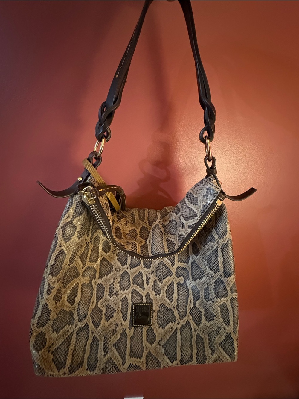 Like New! Dooney & Bourke Python Hobo Bag